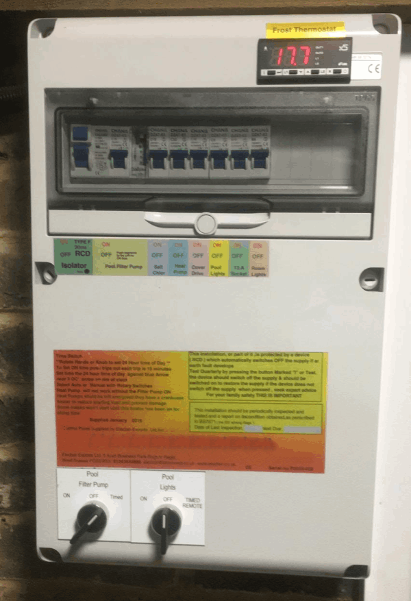 Swimming pool and spa control panels
