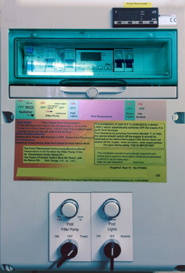 Single phase electrical control panel in plastic